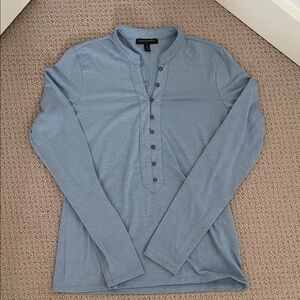 Banana Republic Slate Long Sleeve Henley